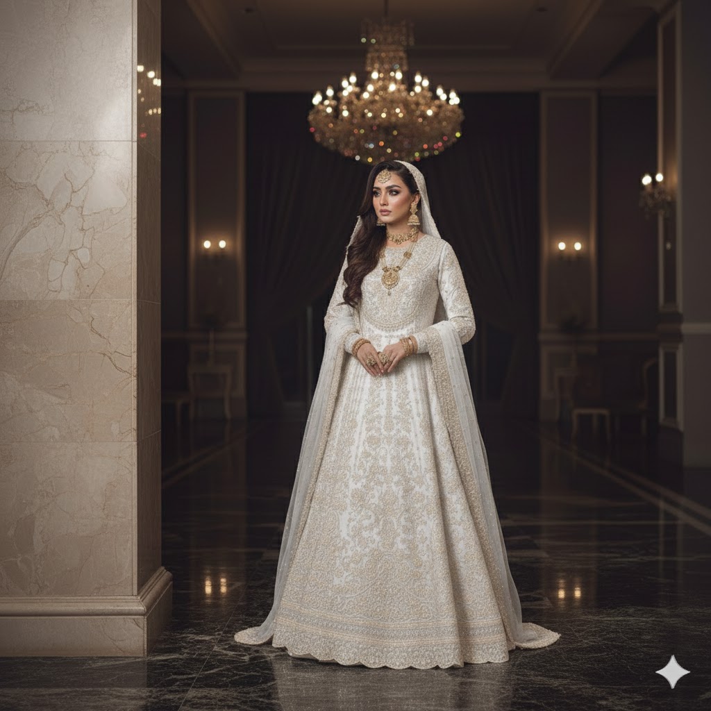 White Bridal Lehenga